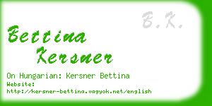 bettina kersner business card